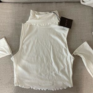 White turtleneck top